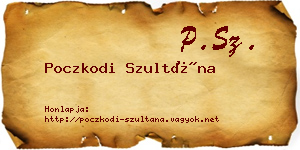 Poczkodi Szultána névjegykártya